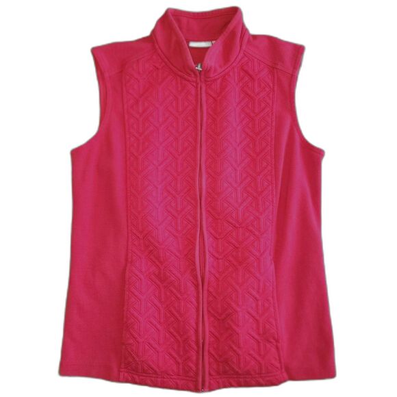 Croft & Barrow Red Full Zipper Knit Vest Sz M - Picture 1 of 4